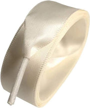 Lacci decorativi in seta crème - 2 cm larghi - 120 cm lunghi.