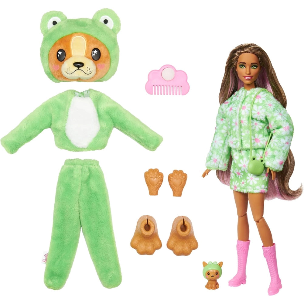 Barbie Cutie Reveal Bambola con Costume di Peluche da Cagnolino-Rana Idea Regalo