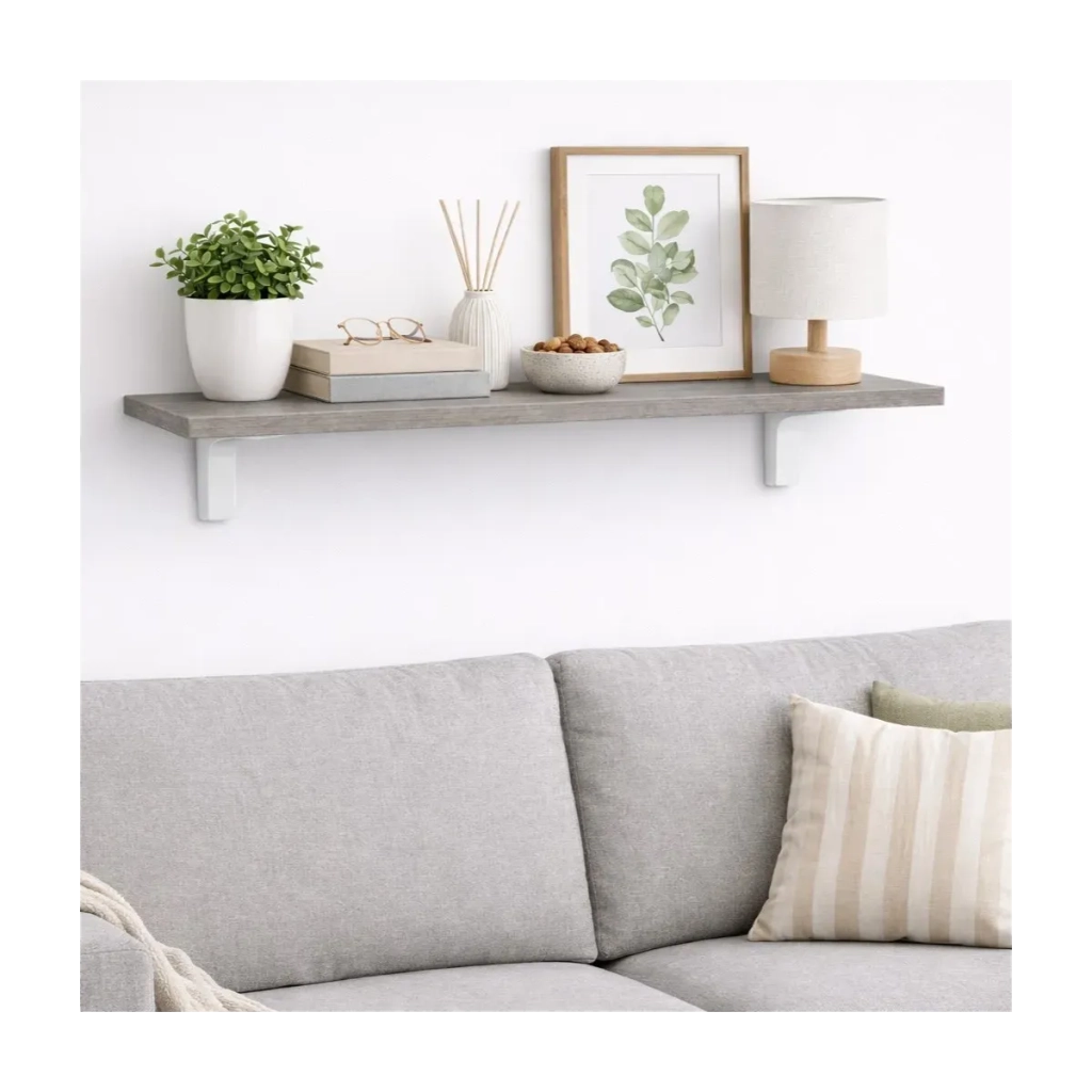 Mensola da Muro da appoggio in Legno nobilitato spessore 1,8 cm in colore Olmo 100x20 cm