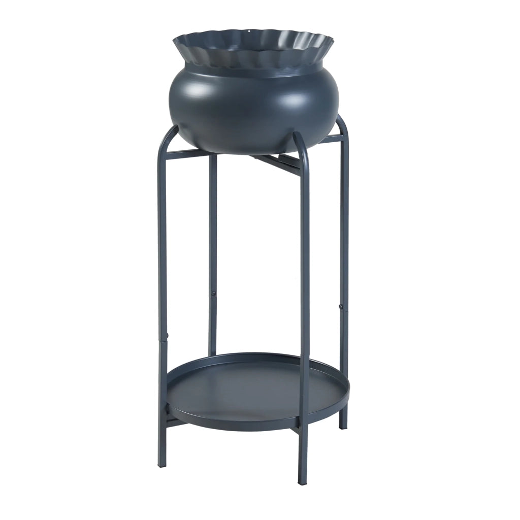 Supporto per piante da esterno 60 x 27 x 27 cm nero 03_0010333