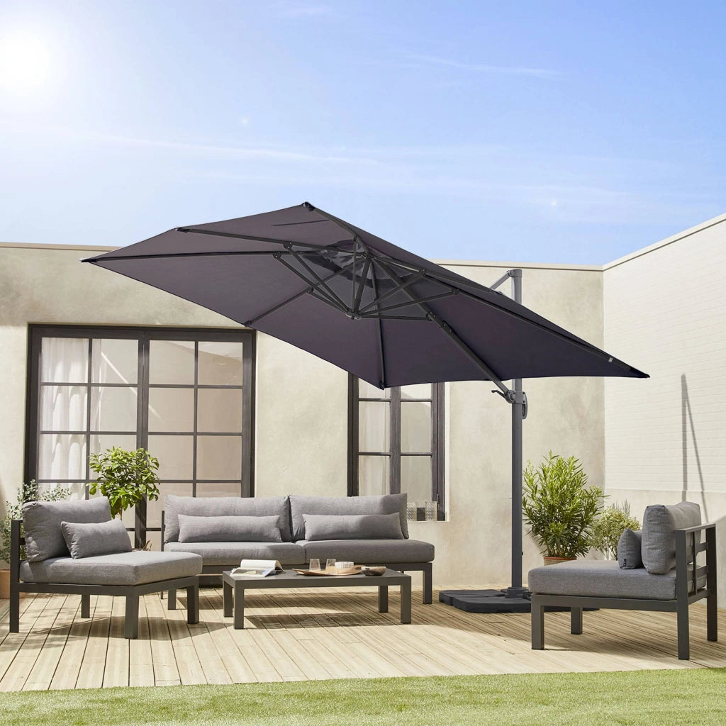 Telo per ombrellone falgos 3x3m, grigio