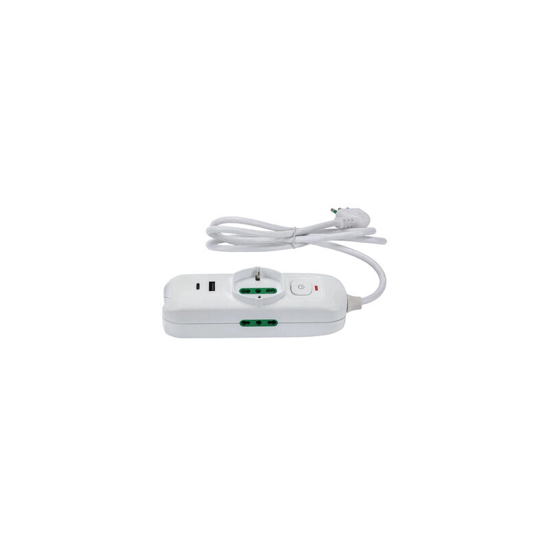 FME 474124 MULTIPRESA 2P BIP+1BIP/SCH+USB-A-C TRIAX