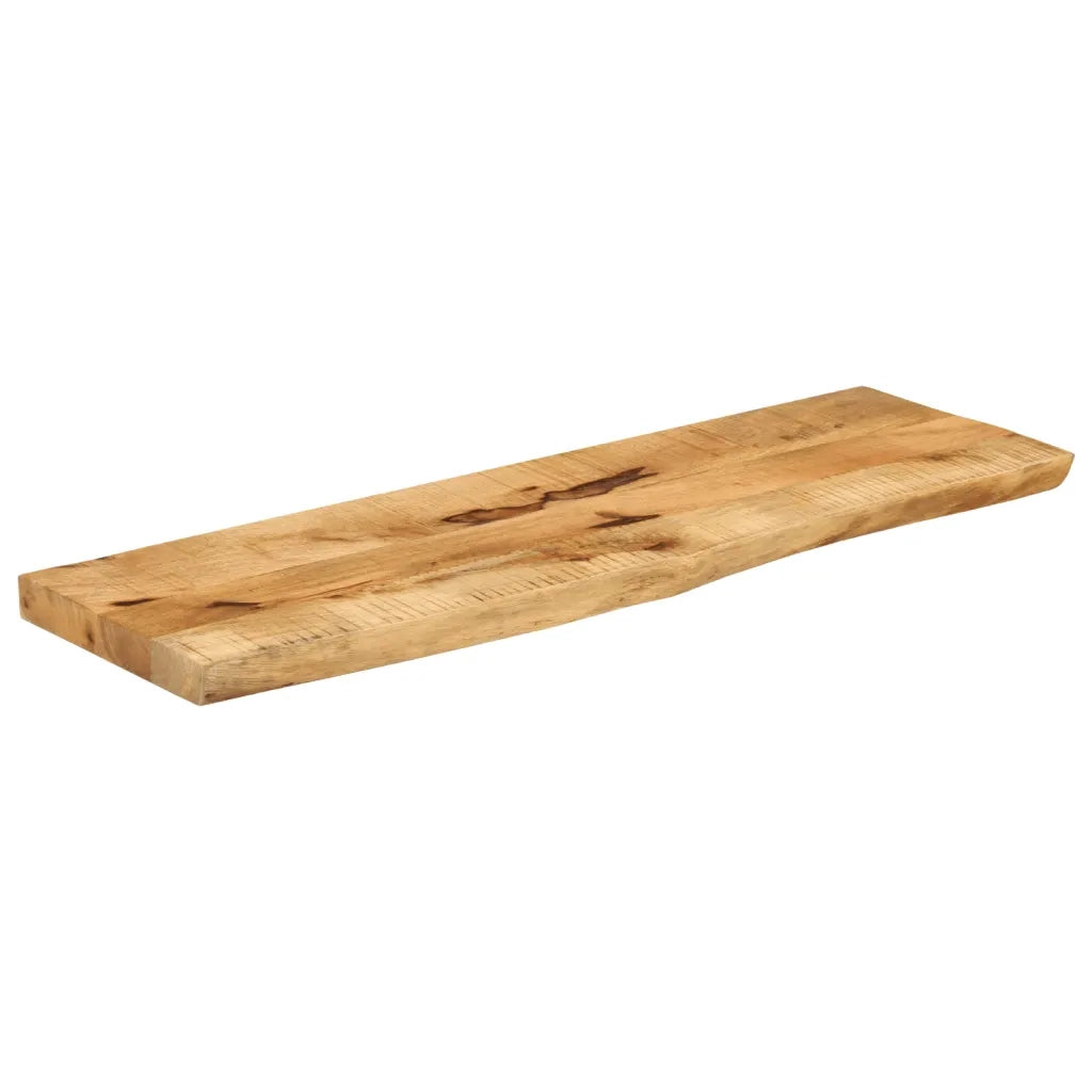 Piano Tavolo 120x30x2,5 cm Bordi Vivi Legno di Mango Grezzo 370338
