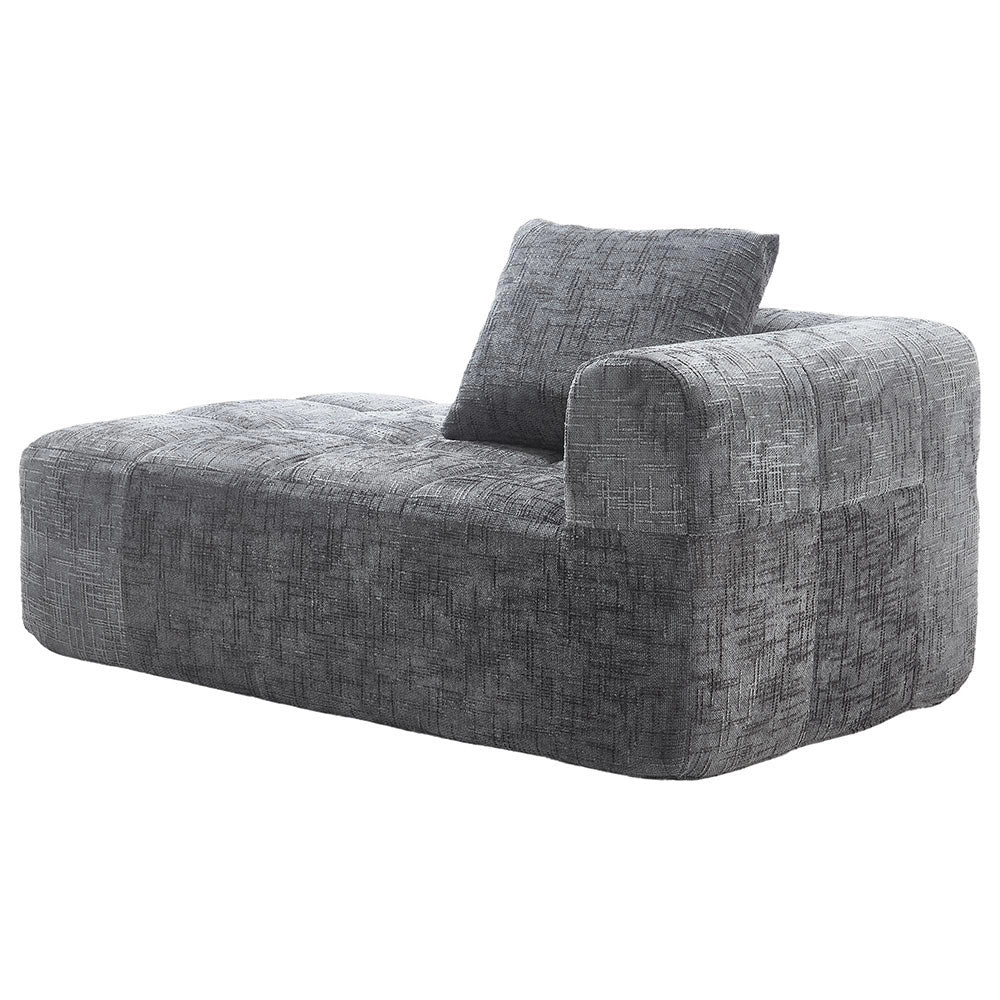 Chaise longue - Xylo - pronto uso con tasche laterali grigio
