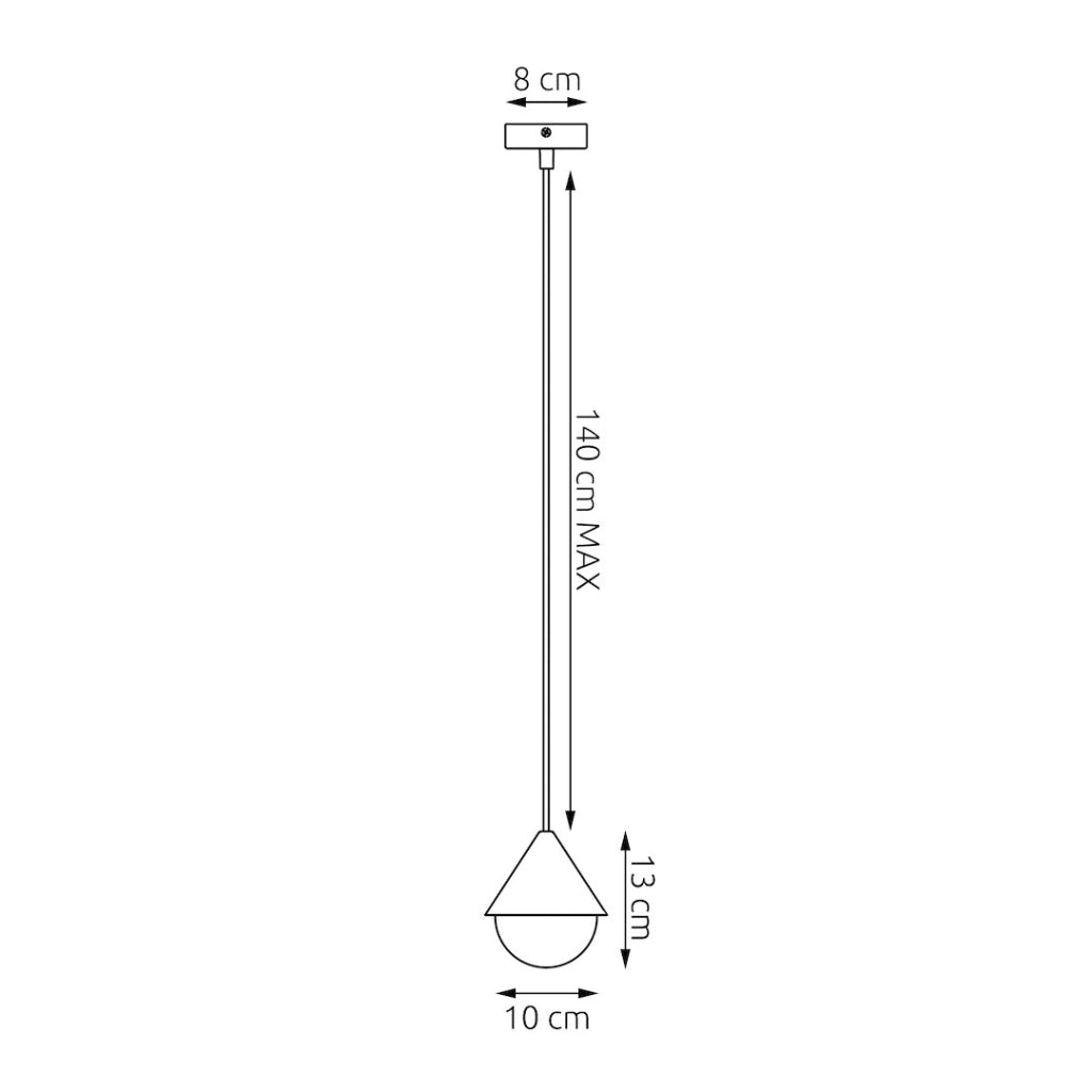 Lampada a sospensione GIRO nera bianca 1xG9 Emibig