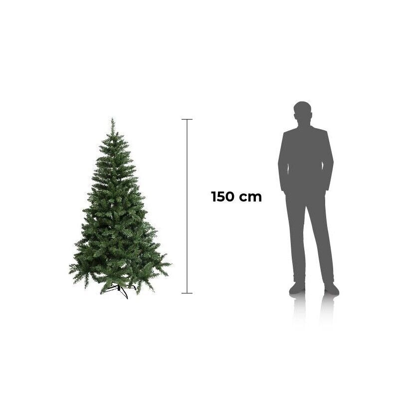 PRAGA ALBERO DI NATALE VERDE CON 400 RAMI DA 150 CM