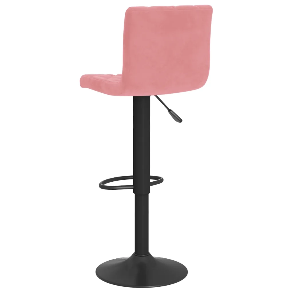Sgabelli da Bar 2 pz Rosa in Velluto 333736
