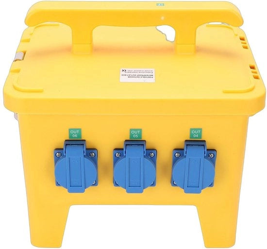 Distributore di Corrente Portatile - IP65 - 6 Uscite - Impermeabile - Distributore di Corrente per Costruzione - Verniciato - Maniglia - Distributore di Corrente 

Modello: 
Specifica tecnica: IP65