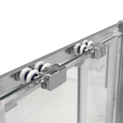 Box doccia 80x140x80 cm con porta scorrevole trasparente H 200 cm Ted