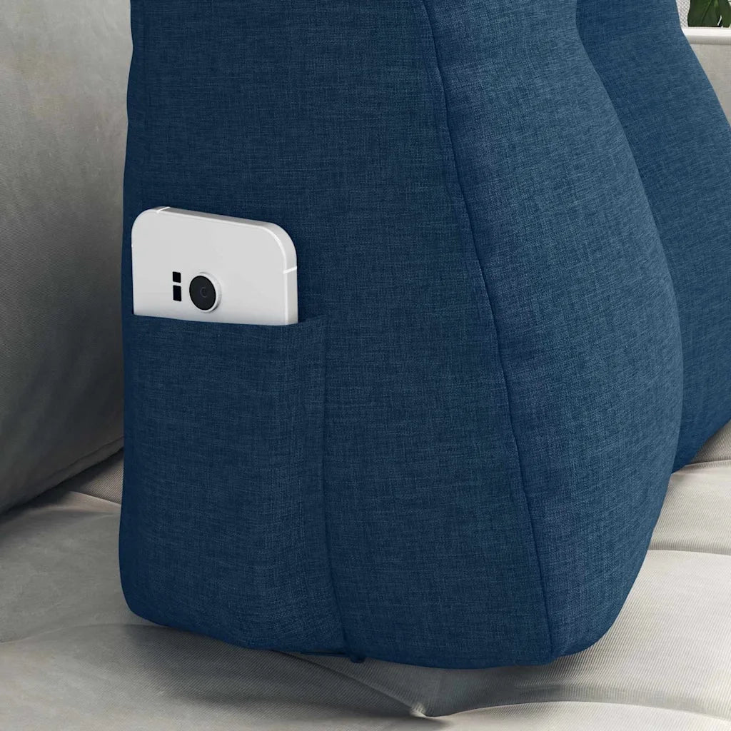 Cuscino per Schiena Blu 45 x 24 x 50 cm Tessuto 42014362