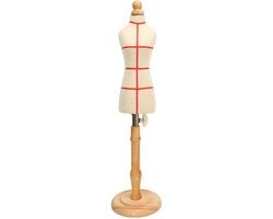 Manichino per Sarta con Struttura in Legno - Femmina - Rame Inossidabile - Flessibilità per Saldatura - Buona Stabilità - Manichino per Sarta Professionale