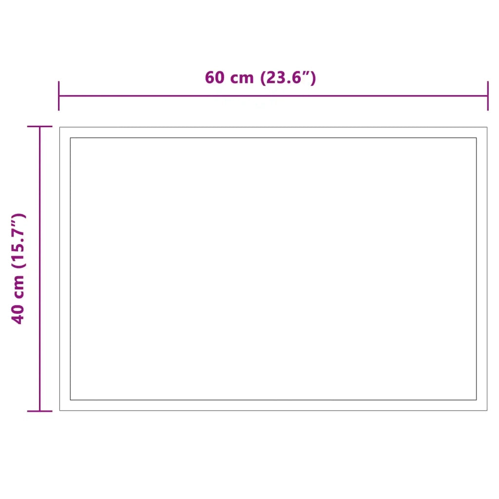 Specchio da bagno LED Trasparente 60 x 40 cm vetro temperato 42045813