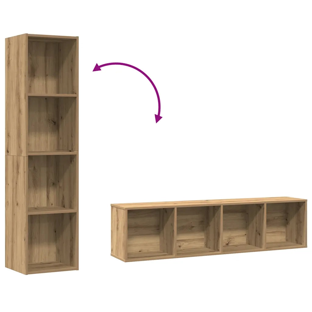 Libreria-Mobile TV Legno Antico 36x30x143 cm Legno Multistrato