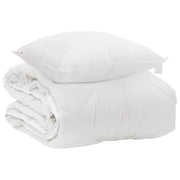 Piumone | Duvet per Tutte le Stagioni con cuscino 2 pz Bianco Microfibra