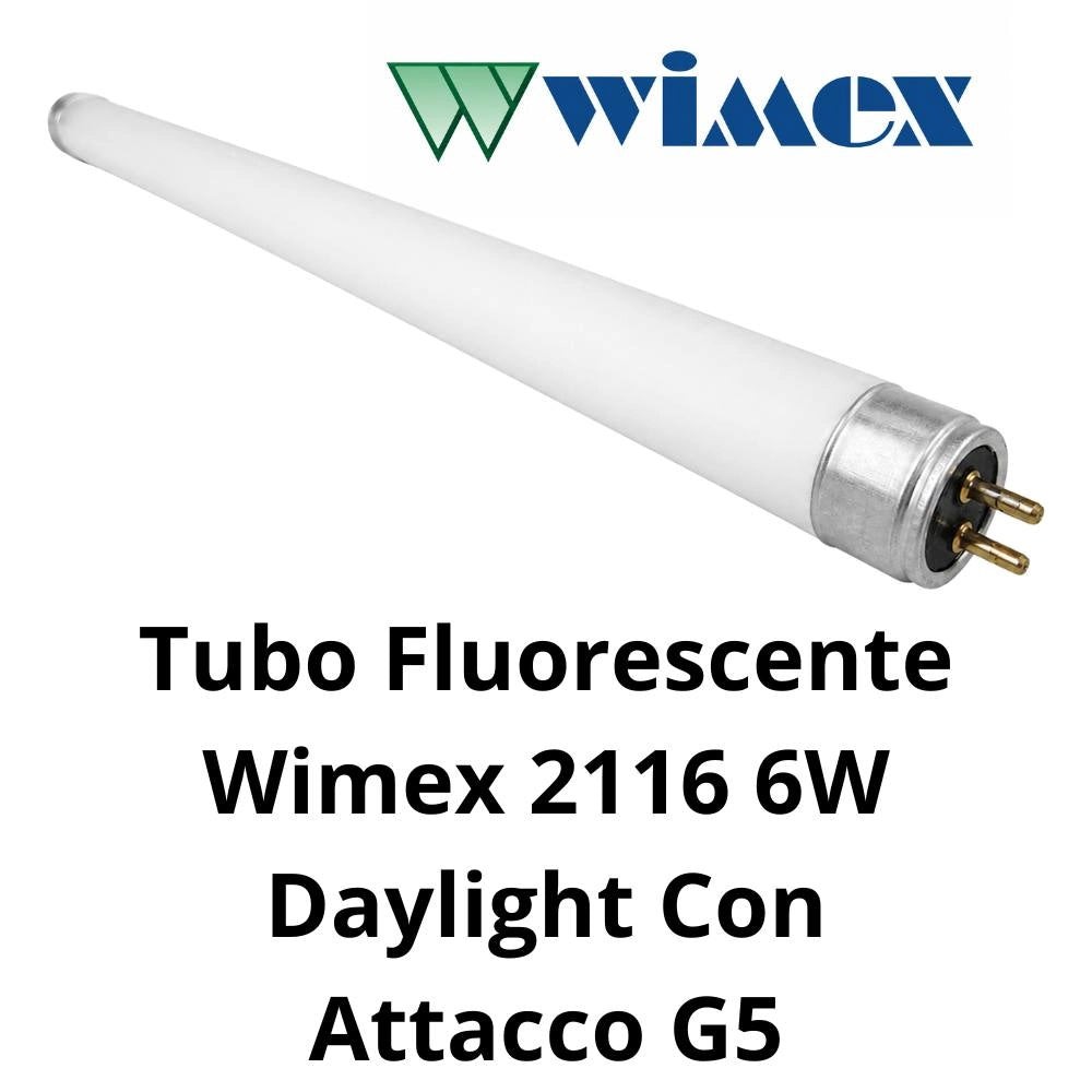 Tubo fluorescente g5 6w daylight per ambienti tecnici *** numero pezzi 12, confezione 1