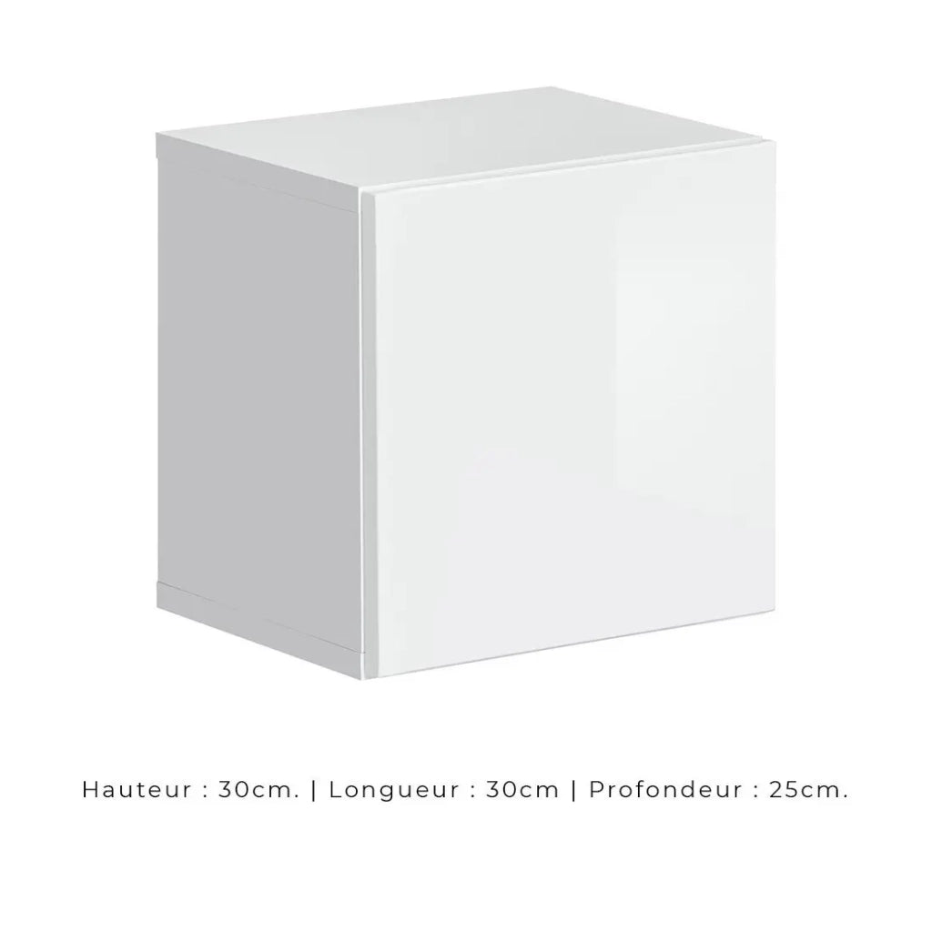 Set arredamento salotto stile industriale SWITCH M2 - Bianco - LED integrati - Design moderno