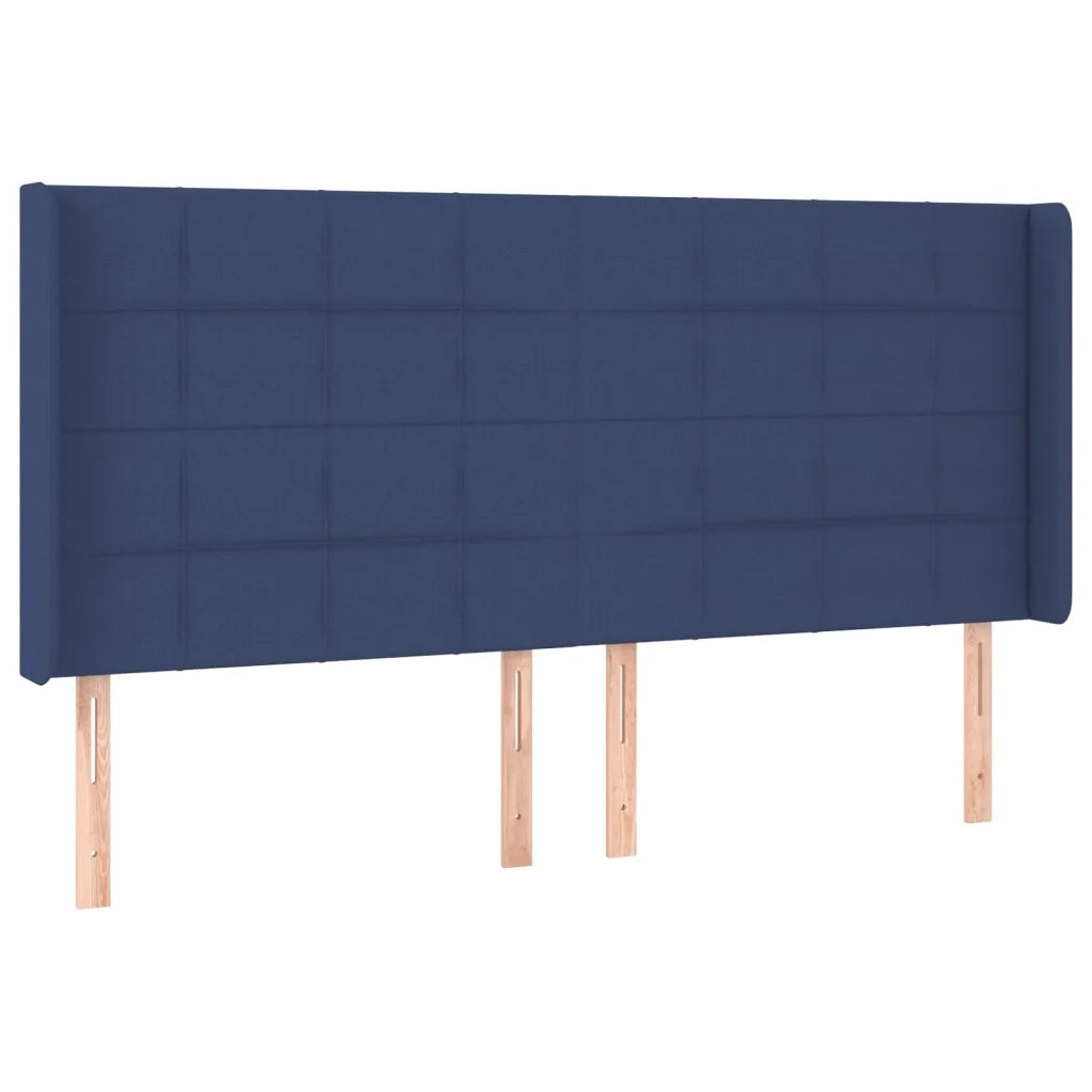 Letto a Molle Materasso e LED Blu 200x200cm in Tessuto 3138907