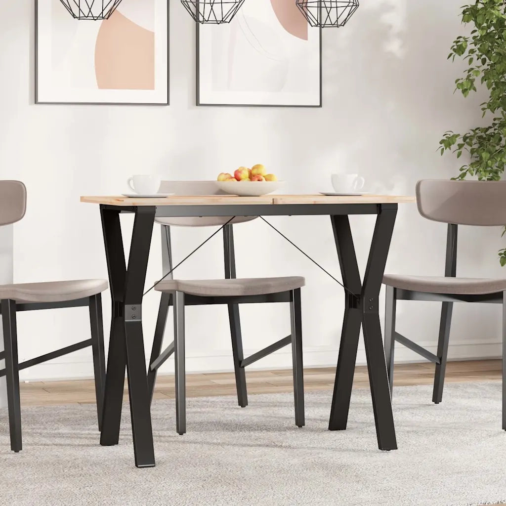 Telaio Gambe a Y per Tavolo da Pranzo 80x40x73 cm in Acciaio