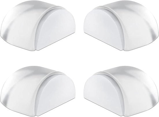 Blocco di Parete e Mobili 39 x 41 x 20 mm - Pacchetto da 4, Protezione Autoadesiva Translucida