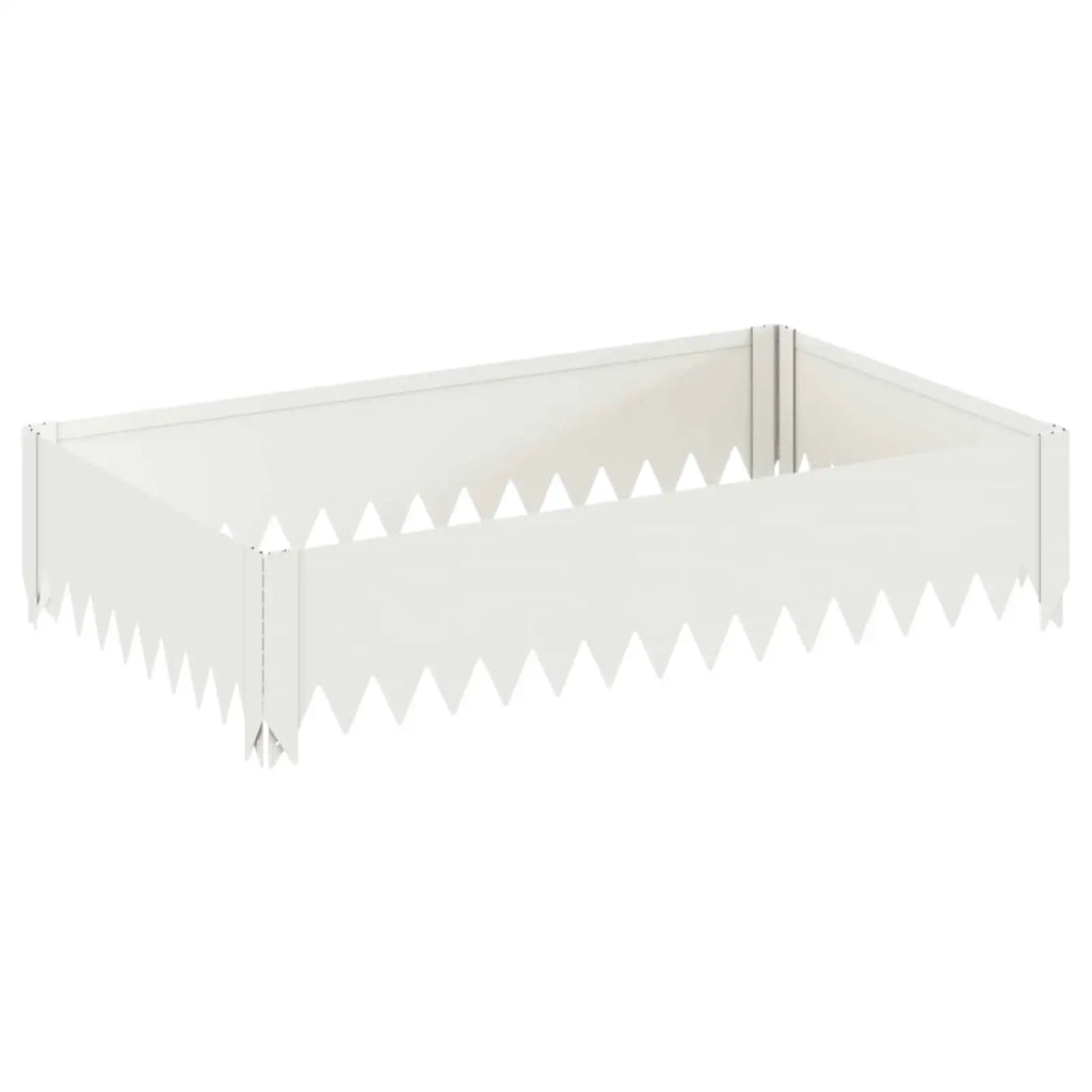 Bordura per Prato 100 x 60 x 20 cm Acciaio Bianco 8008933