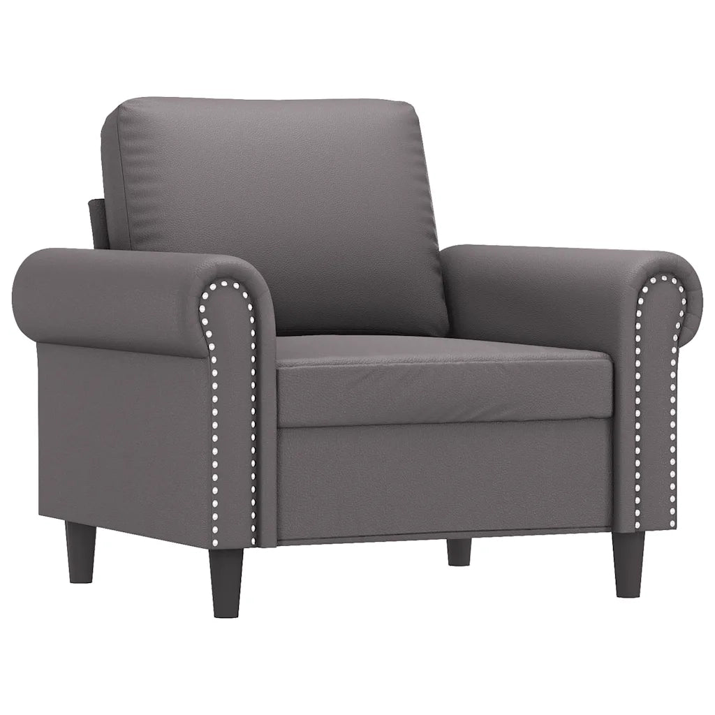 Poltrona Grigia 60 cm in Similpelle 359496