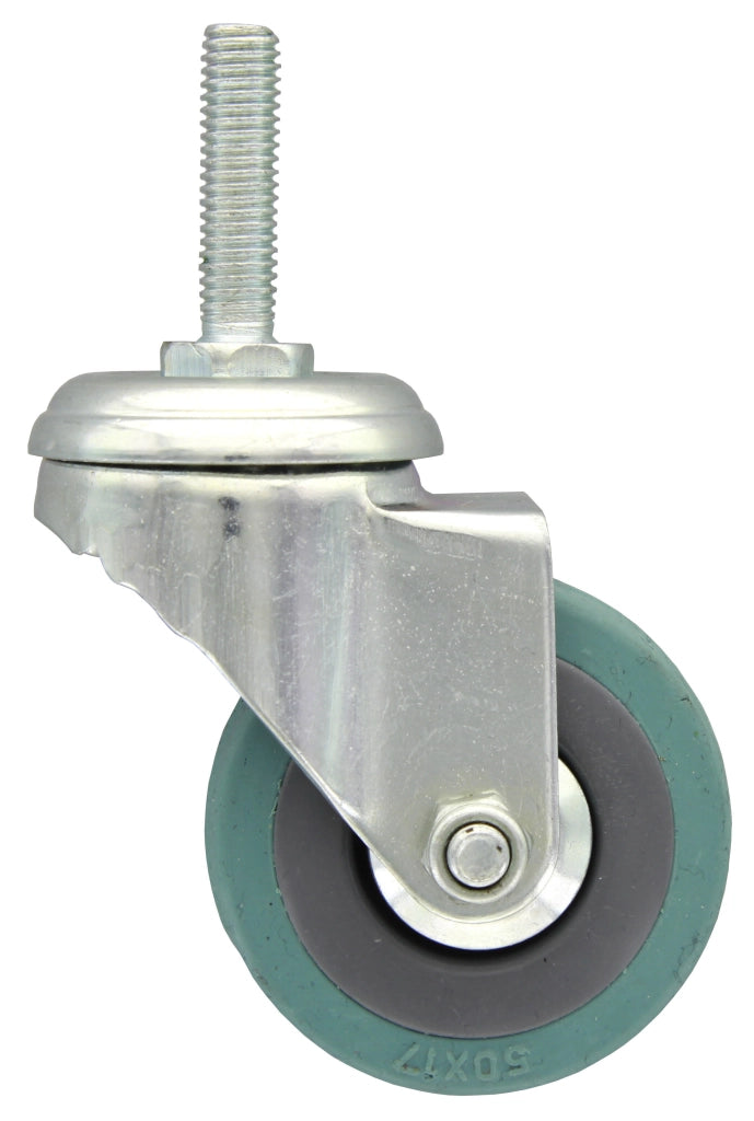 BL RUOTA GOMMATA CON PERNO 50 MM DA 2 PZ- 4,0 blister