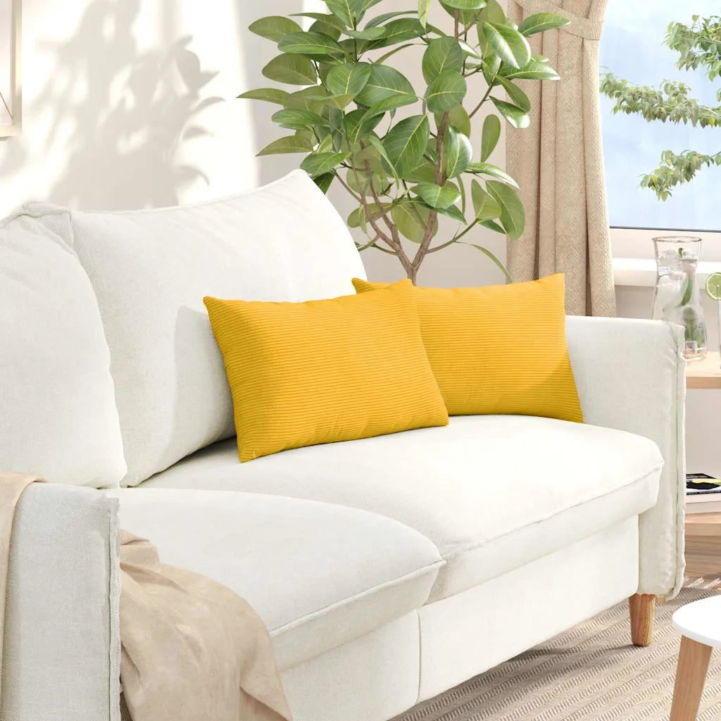 Cuscini da Divano 2 pcs Giallo Chiaro 50 x 30 cm 42013651