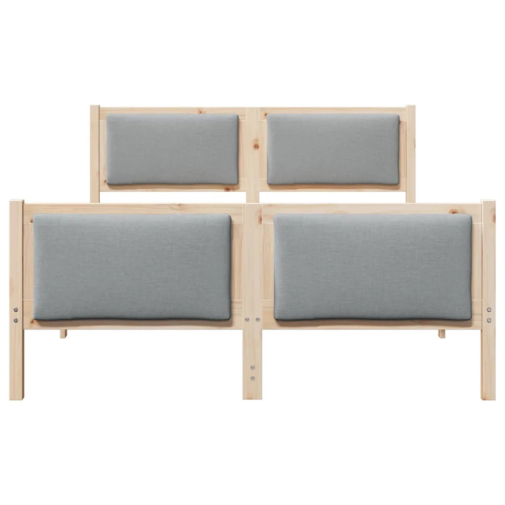 Struttura del letto-Giroletto Grigio chiaro 135 x 190 cm Tessuto 317582
