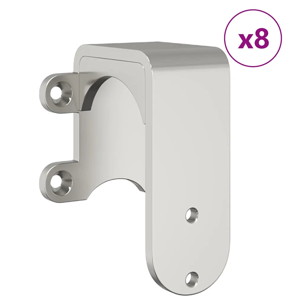 Kit Binari Porta Scorrevole 366 cm Acciaio Inossidabile Argento 3295771