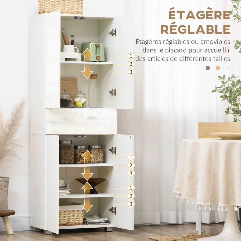 Armadio Bianco 4 Porte con Ripiani ¨C Minimal ¨C 60x35x170 cm