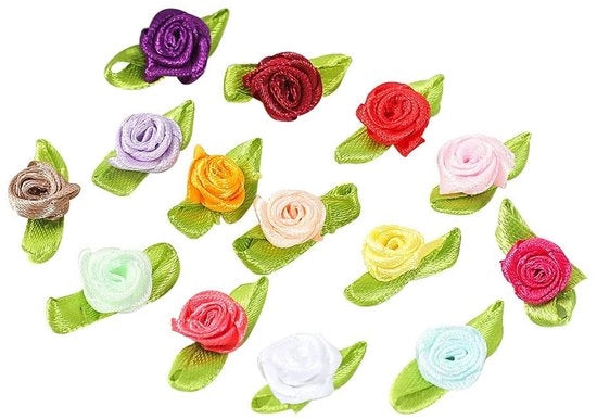 Mini Fiori di Rosa per Decorazione - 100 Stuks - Decorazione - Fiori Artificiali - Adatto per Matrimoni - Polyester