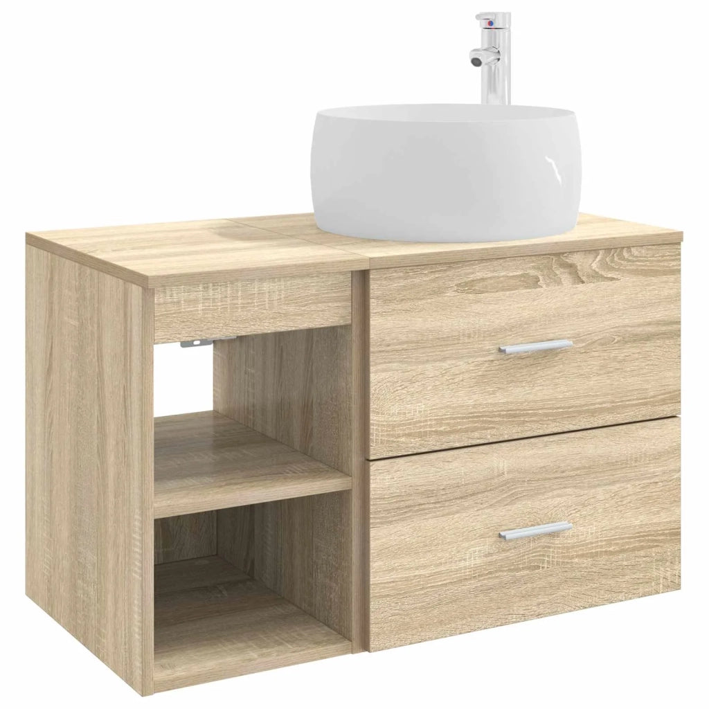 Set di mobili per il bagno 2 pcs Rovere Sonoma 3403922