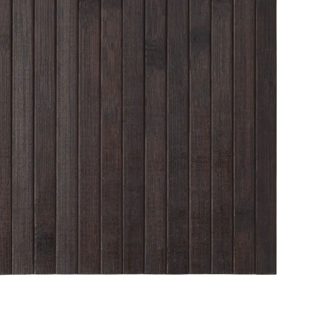 Tappeto del soggiorno | Tappeto Rettangolare Marrone Scuro 60x300 cm in Bamb¨´