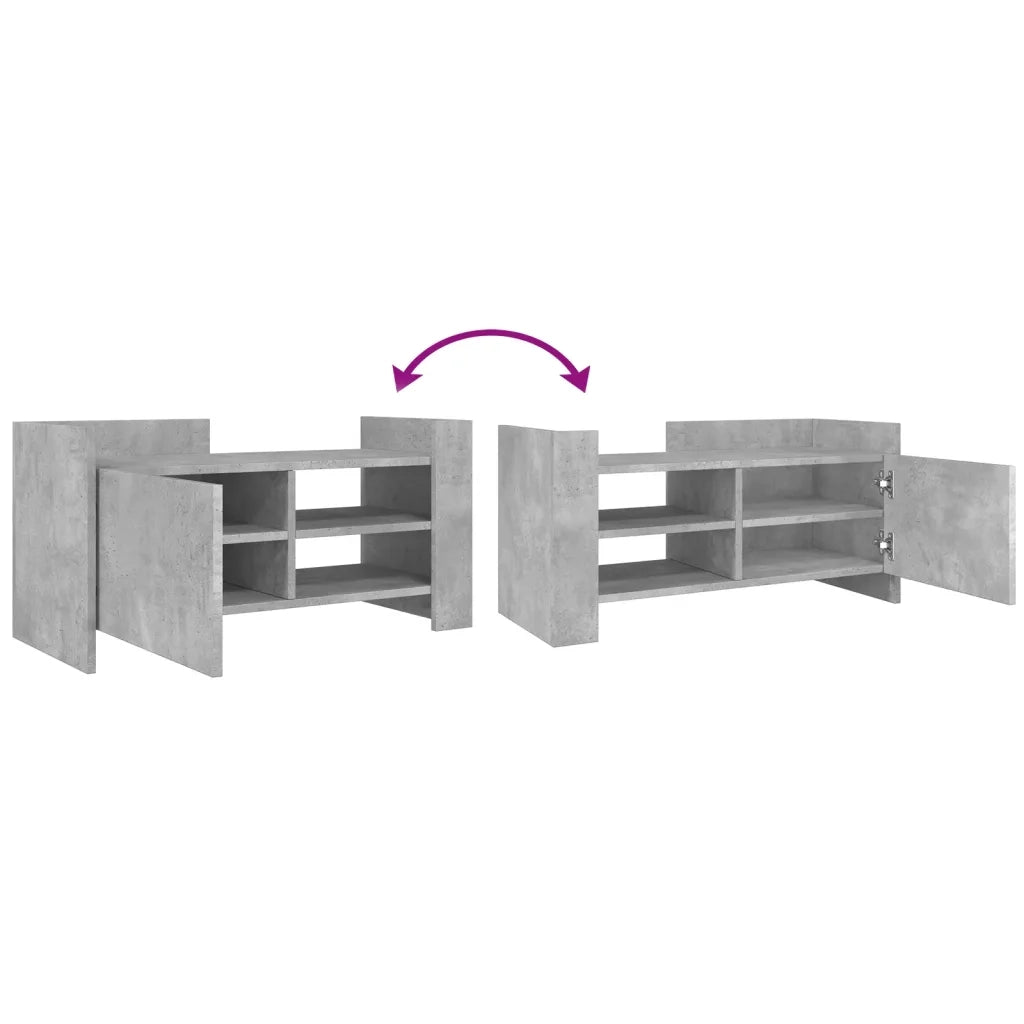 Mobile per TV-Credenza TV-Console TV Grigio Cemento 80x35x40 cm Legno Multistrato