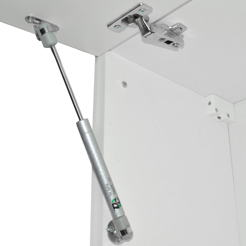 Cucina ad angolo Rick Sonoma/Bianco 207 x 167 cm, PL Marmo con striscia LED Vicco