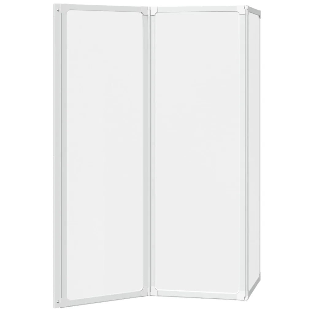 Parete per Doccia e Vasca Bagno 117x120cm 3 Pannelli Pieghevole CFW3933717