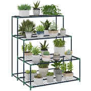 Supporto per Piante 4 Livelli ¨C Xylo ¨C Metallo Verde Esterno Giardino