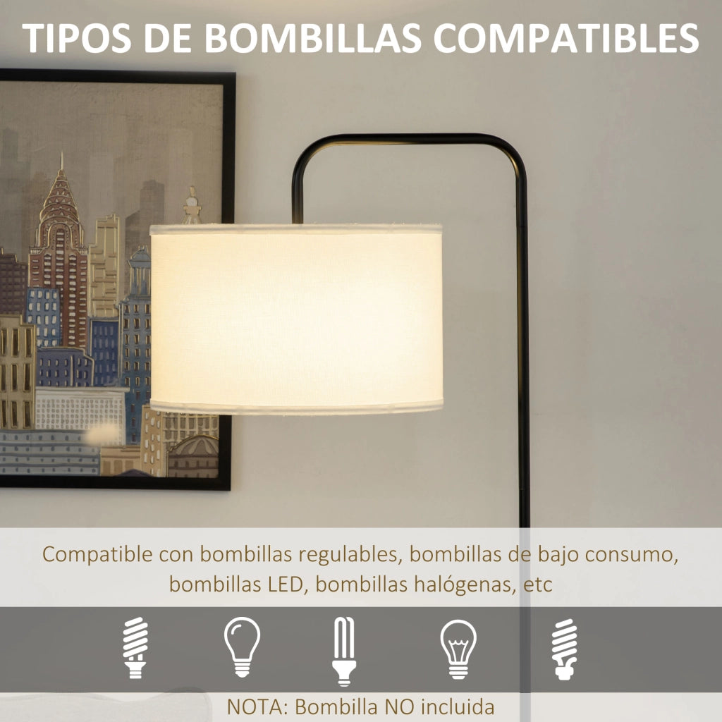 Lampada da Terra Moderna ¨C Minimal ¨C Bianco e Nero 64x38x163,5 cm