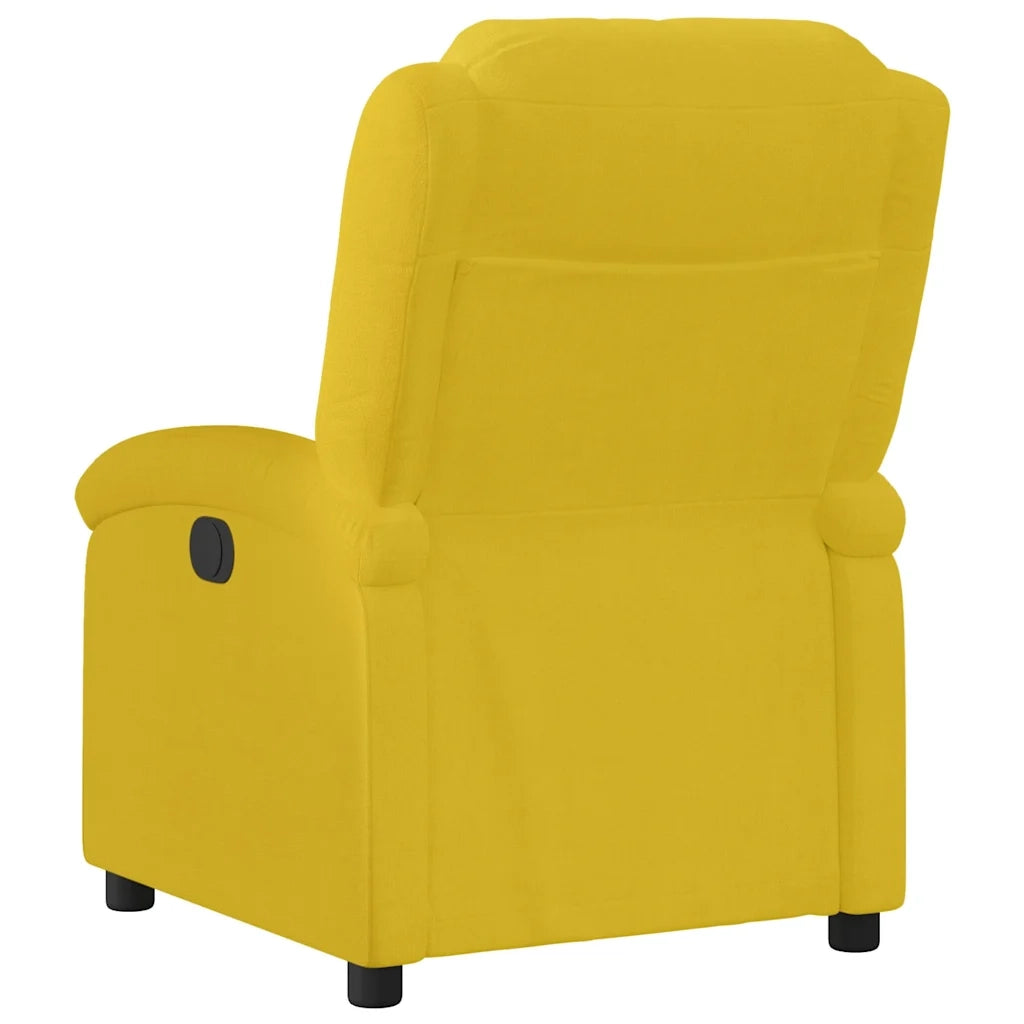 Poltrona Reclinabile Gialla in Velluto 371804