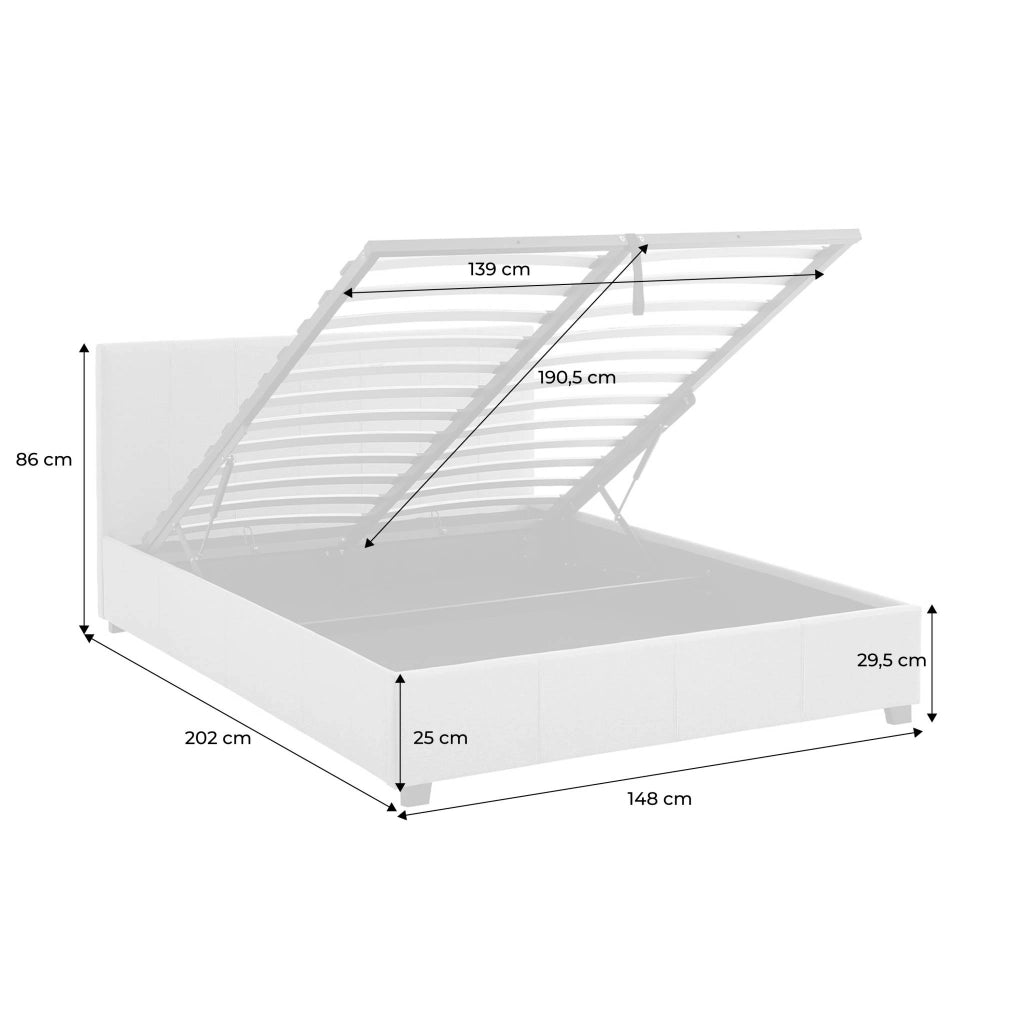 Letto box con rete a doghe e testiera, grigio chiaro i sweeek