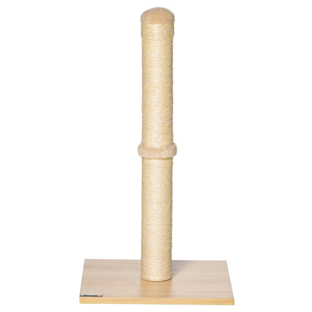 Albero tiragraffi per gatti con sisal ¨C Minimal ¨C Beige e quercia 60 cm