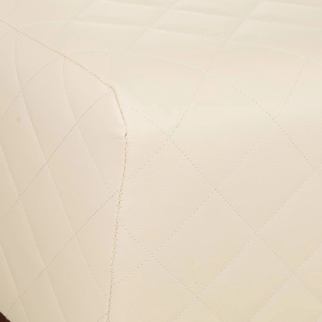 Sgabello imbottito bianco 72x30x47h