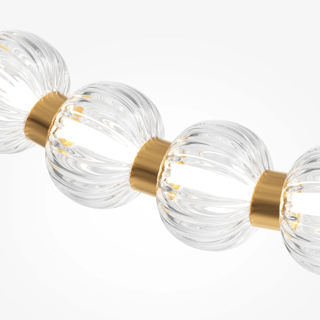 Maytoni Plafoniera Moderna Amulet 1 luce LED integrato oro metallo vetro