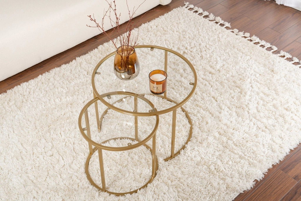 Simaxis, Tavolino da Salotto Modulabile, 60x60x43h cm oro