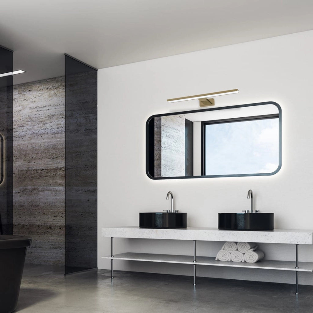 Applique LED Milagro Shine 13,8W ottone 60cm 4000K IP44