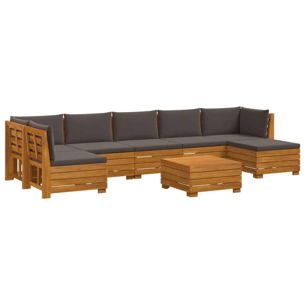 Set di divani da esterno con cuscino 8 Pezzo Marrone 3403119