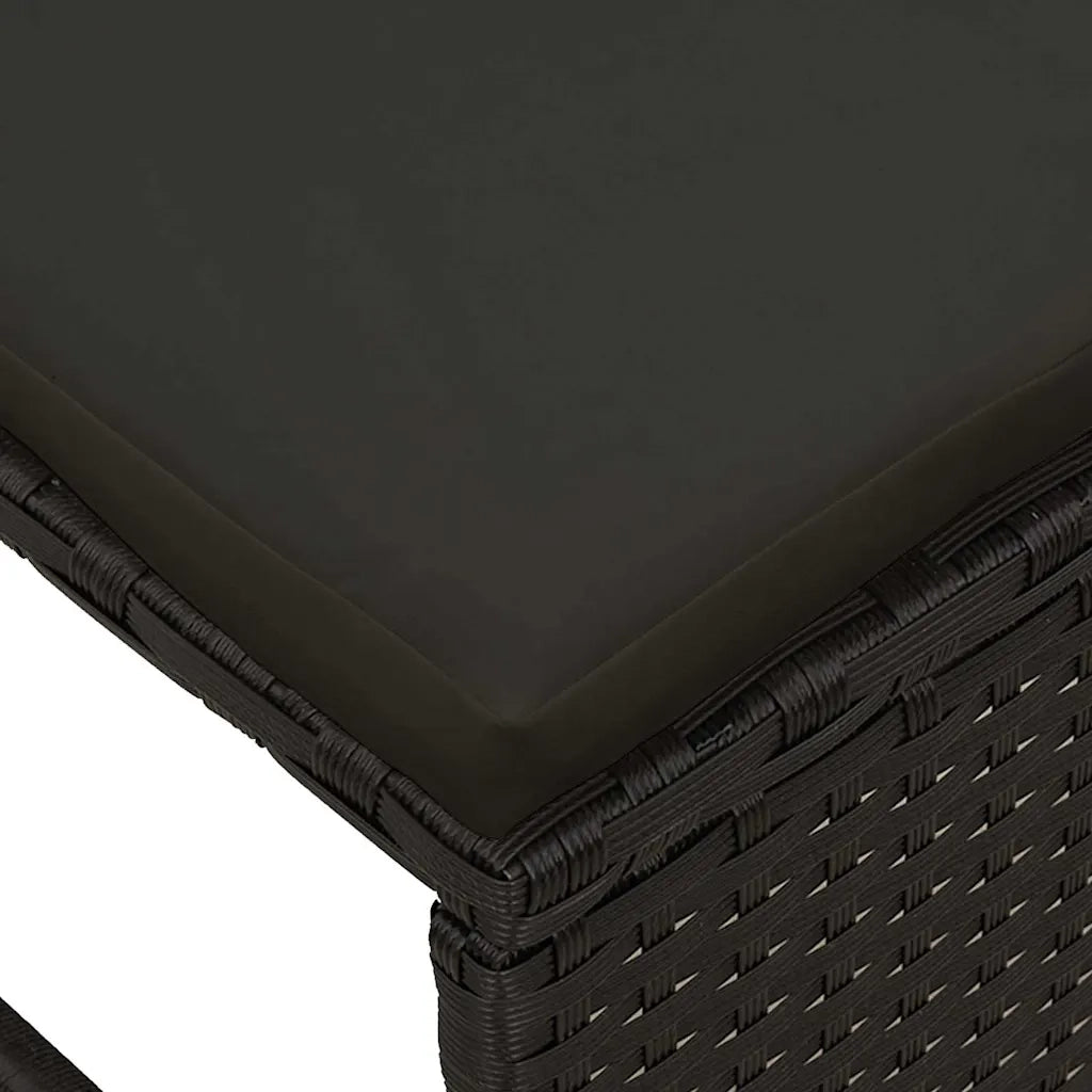 Set Divano da Giardino con cuscino 6 pcs Nero polyrattan 4104700