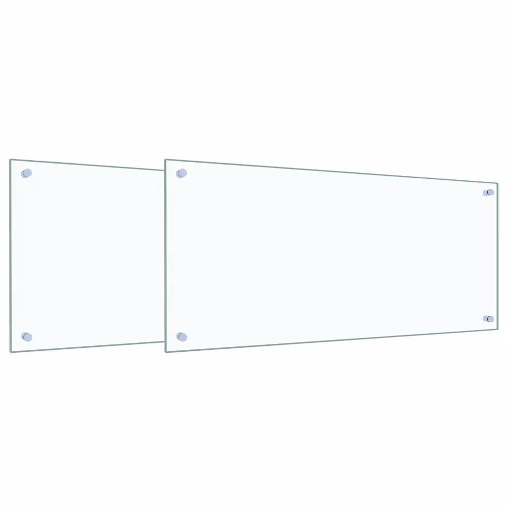Schienale da cucina 2 pcs Trasparente 90 x 40 cm 3415428