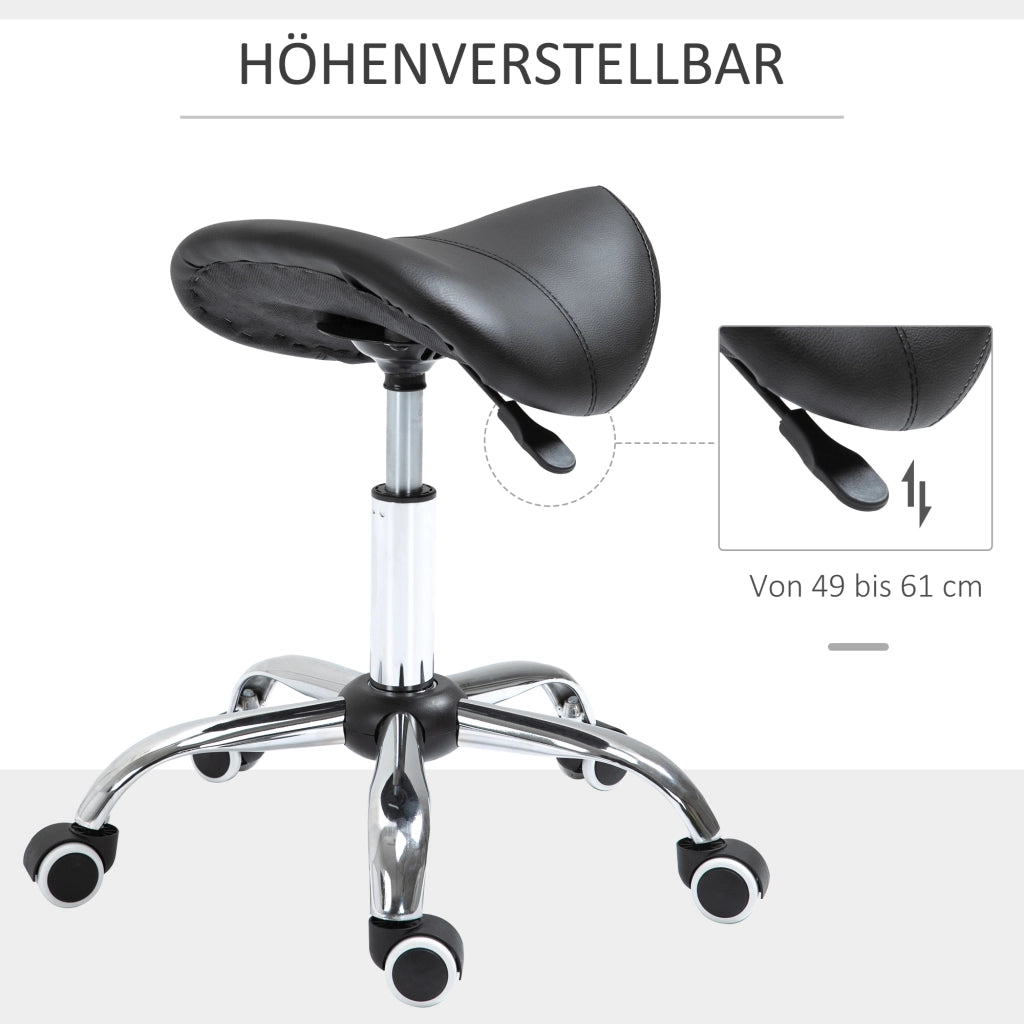 Sgabello da lavoro regolabile in altezza ¨C Minimal ¨C Nero, 49-61 cm