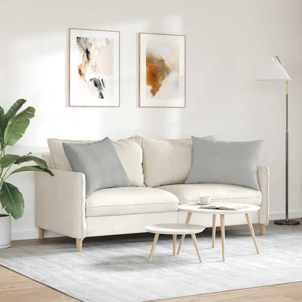 Cuscini da Divano 2 pz | Cuscini per sedie Grigio chiaro 70 x 50 cm Tessuto
